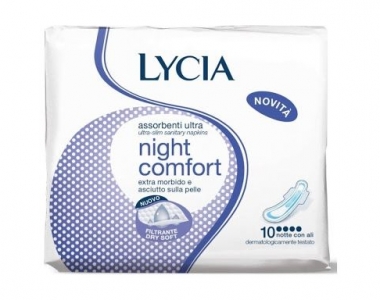 LYCIA ASSORB ULTRA NIGHT COMFORT NOTTE CON ALI X10