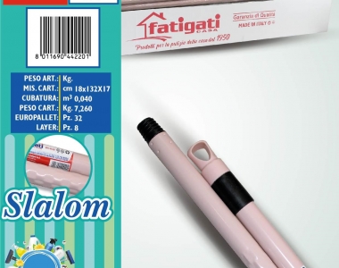 MANICO METALLO SLALOM ROSA CROMATO 130CM