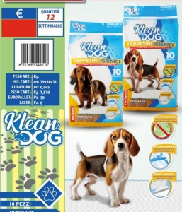 KLEAN DOG TAPPETINO IGIENICO CANI 60X90 10 PZ